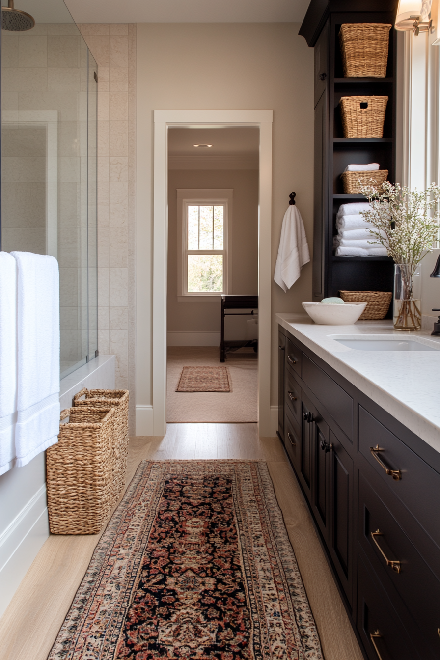 Maximized storage in bathroom