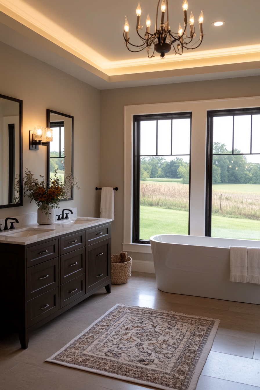 Enhanced lighting in bathroom