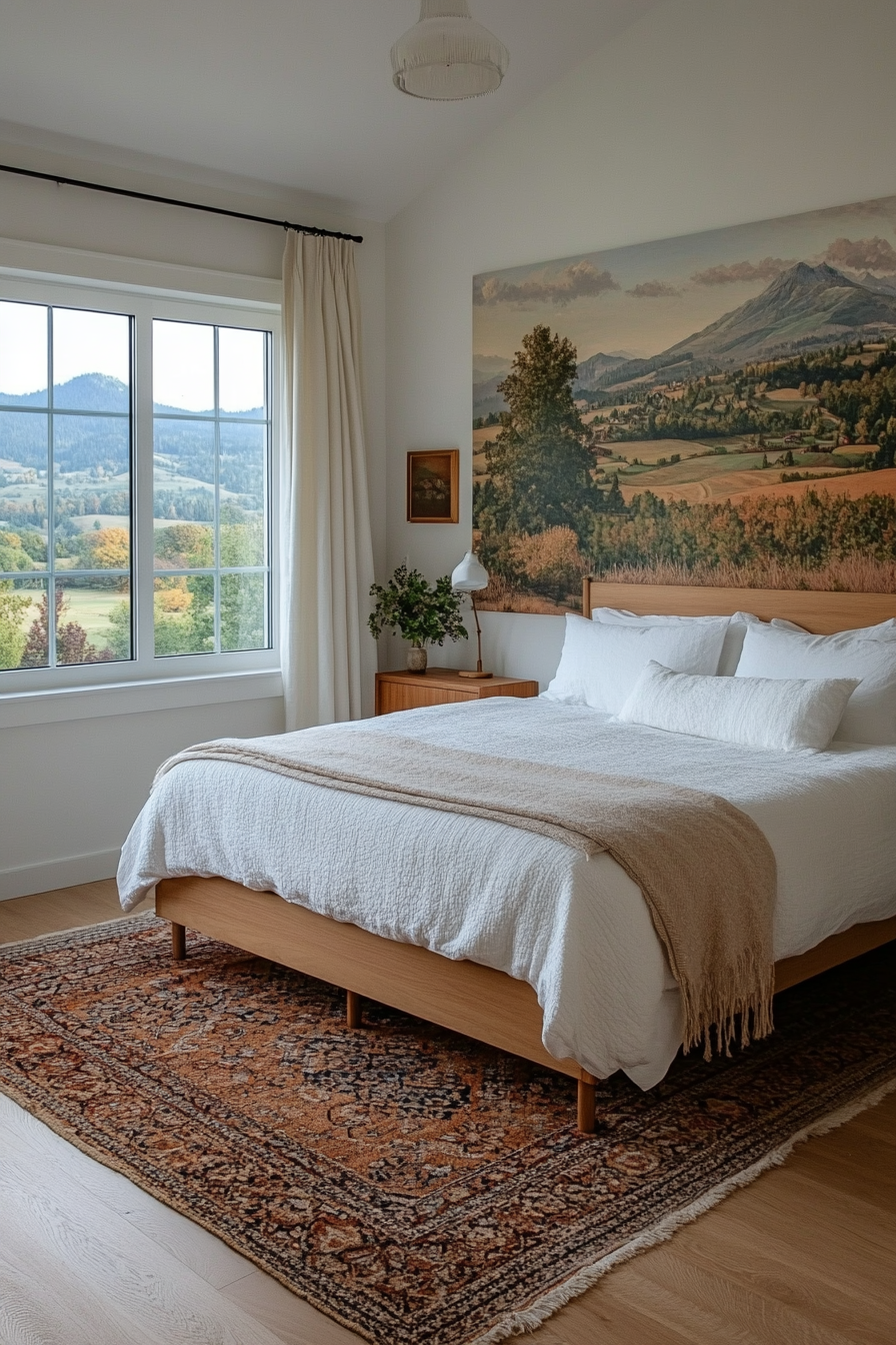 Personalized space with artistic mural