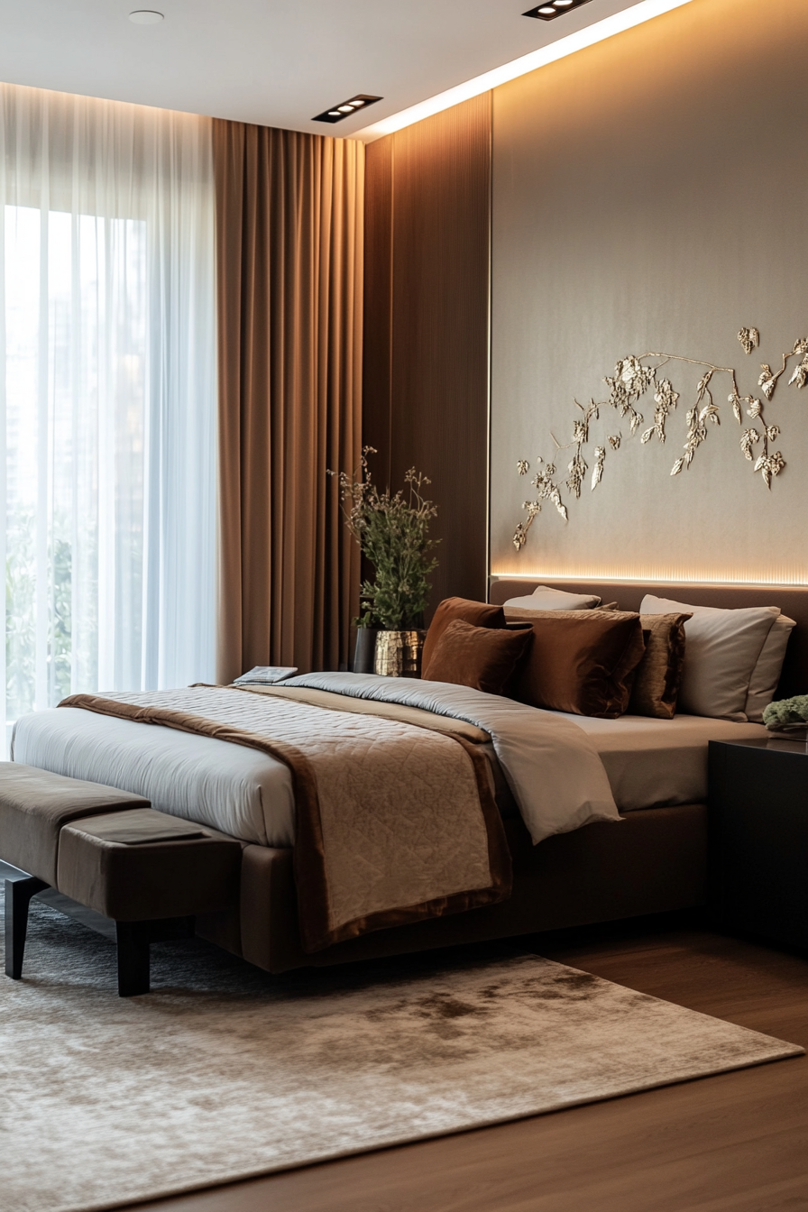Glamorous and sophisticated metallic accents