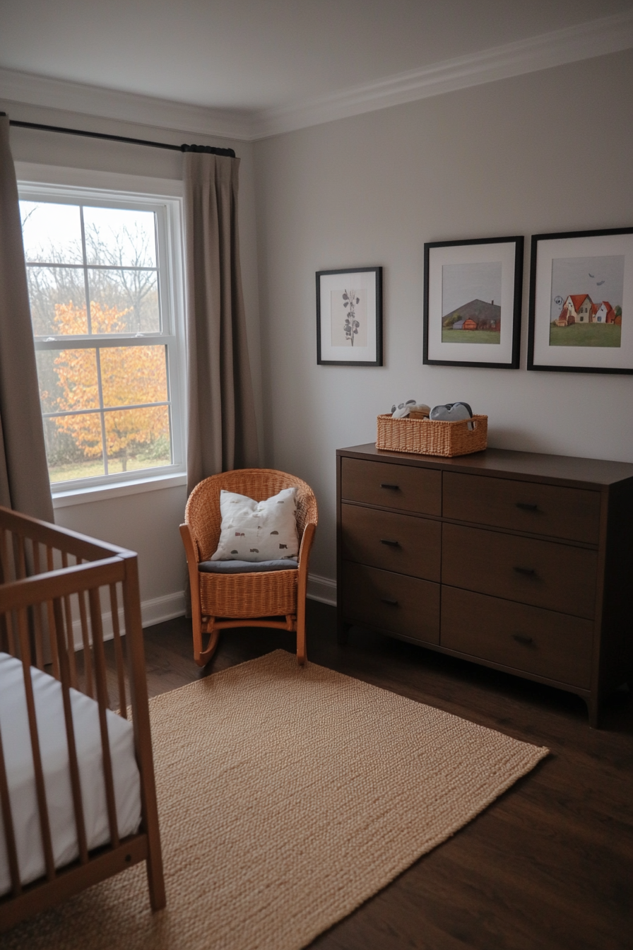 Nursery with multifunctional and timeless furniture