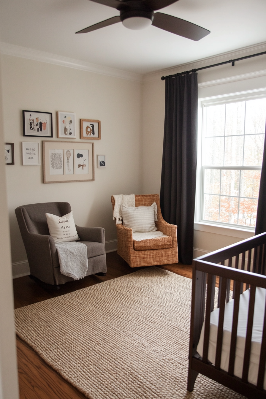 Nursery with custom and sentimental decor