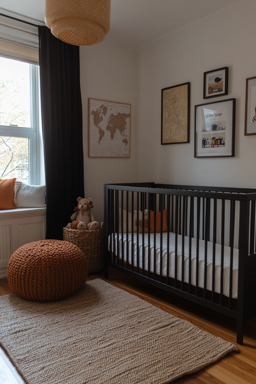 Nursery decor with custom and handmade items