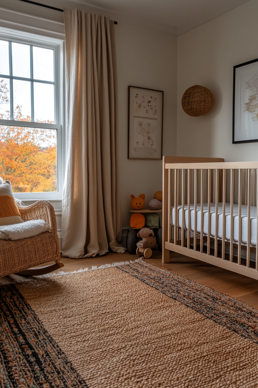 Subtly themed woodland nursery