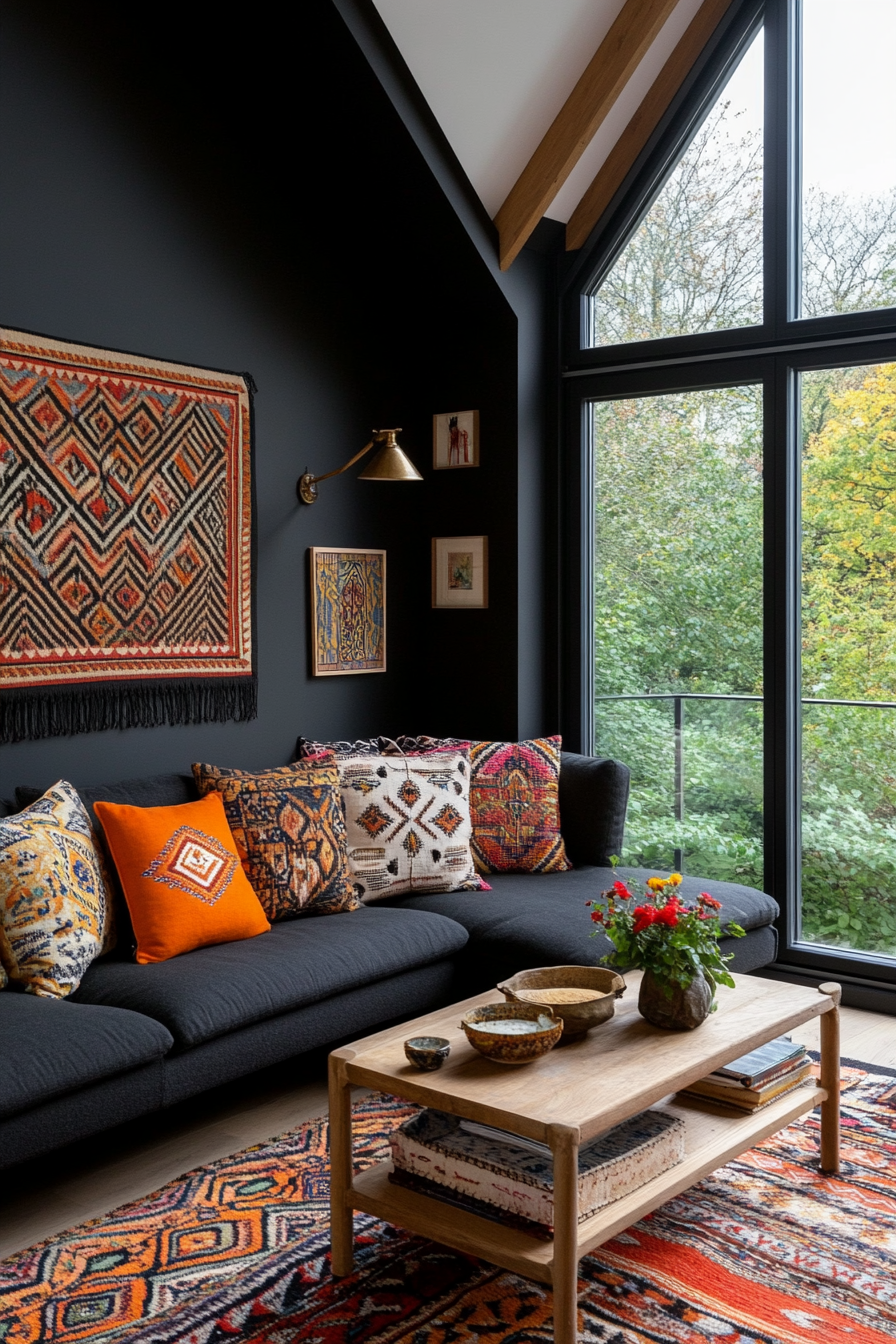 Ethnic-inspired patterns in textiles and decor