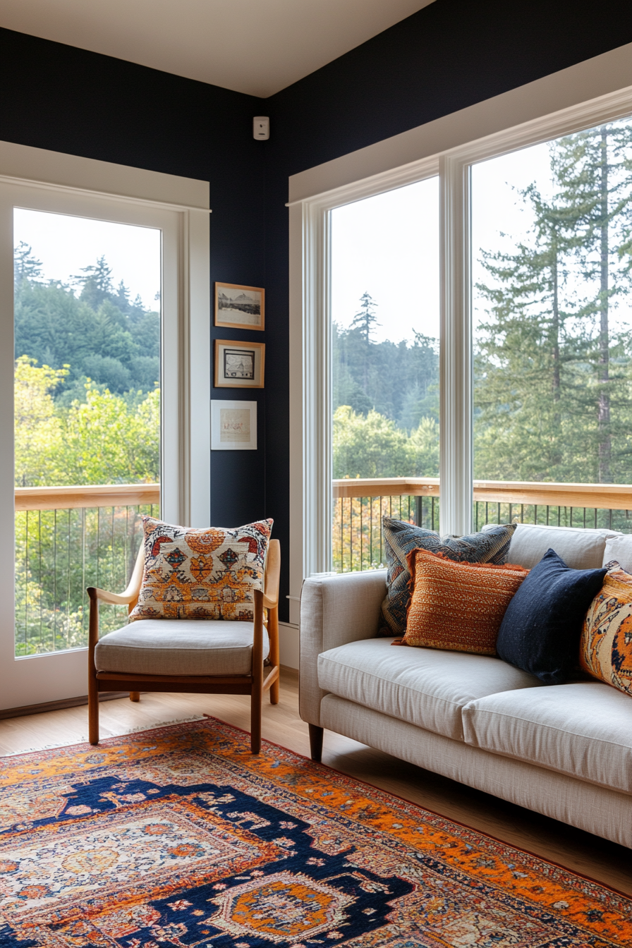 Ethnic-inspired patterns in textiles and decor