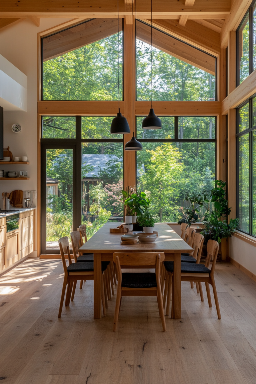 Eco-friendly decor with energy-efficient appliances and indoor plants