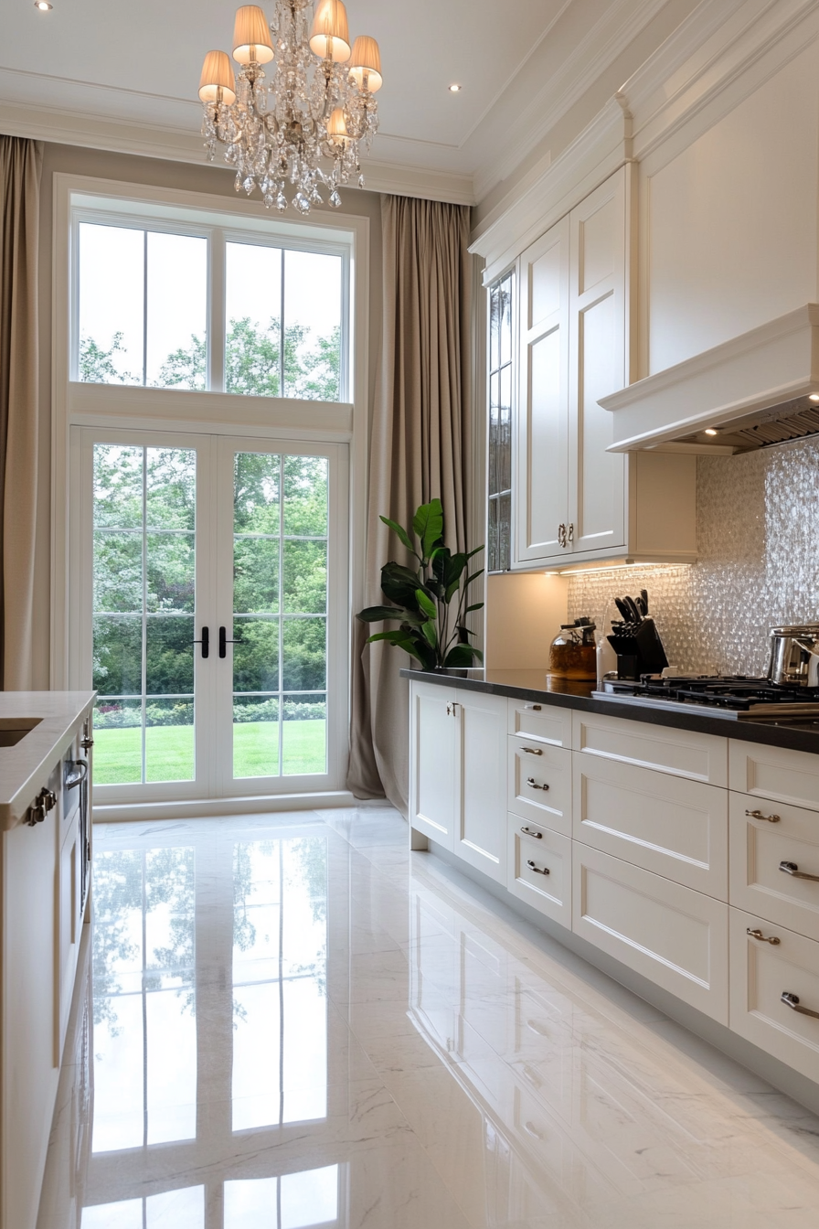 Mirrored tiles for a glamorous look