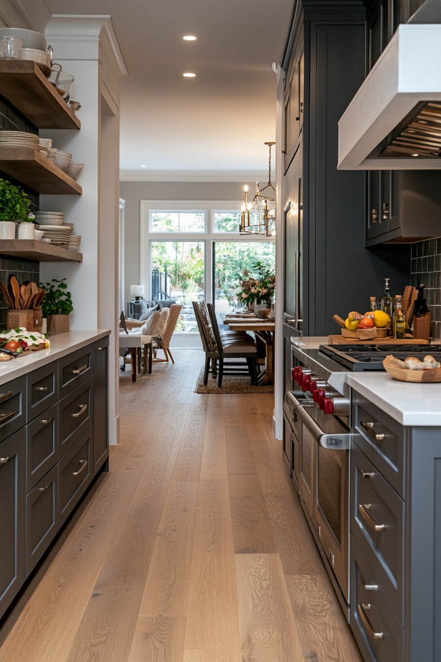 Glass tiles with gray cabinets