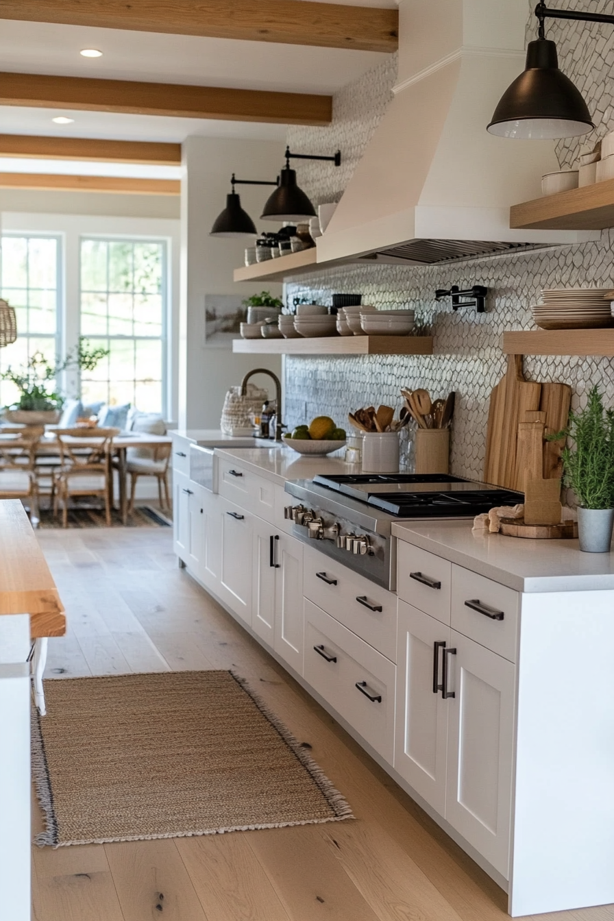 Sea glass tiles for a coastal kitchen