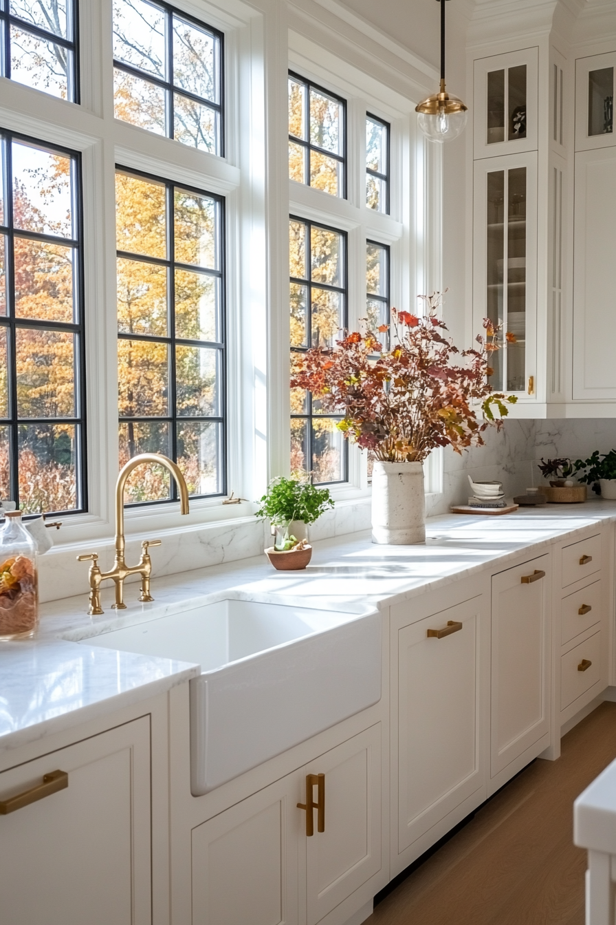 Marble backsplash for an elegant touch