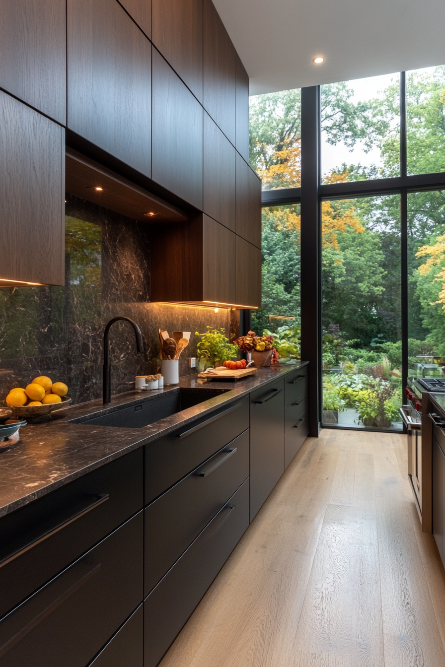 Marble backsplash for an elegant touch