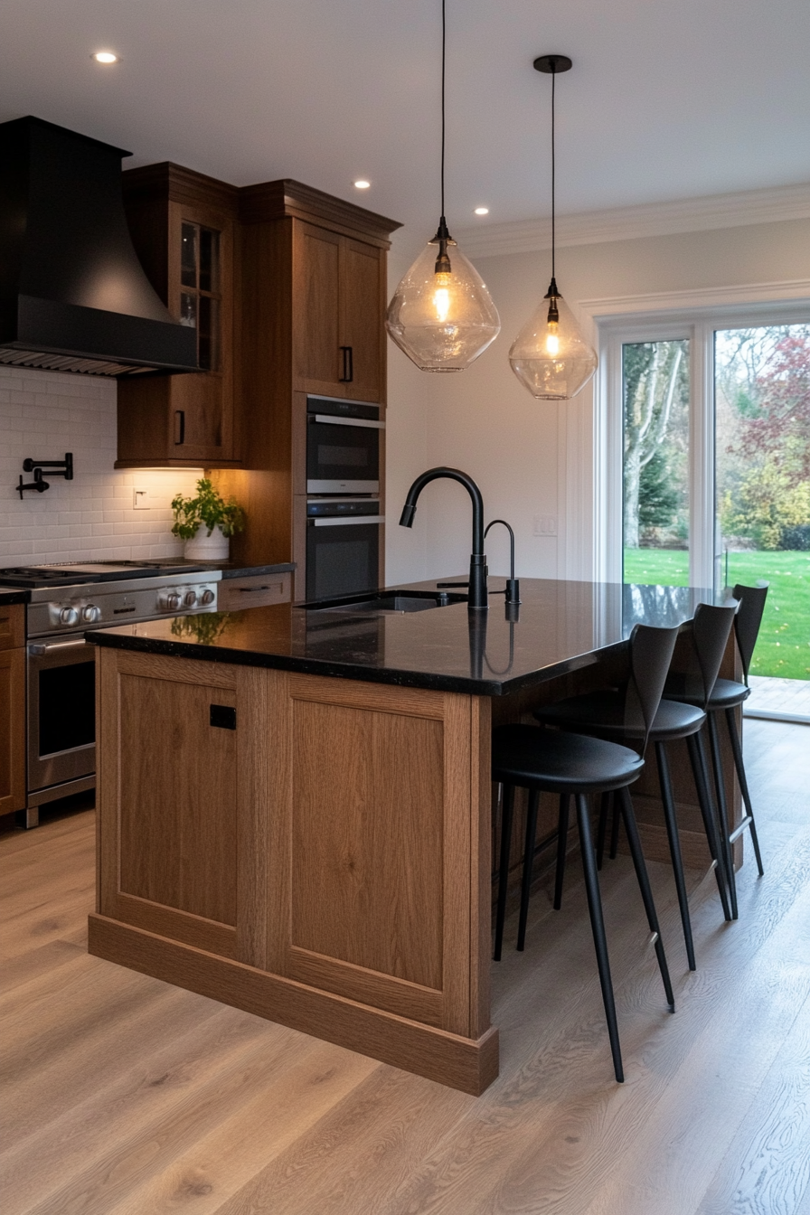 Kitchen island with sink and storage