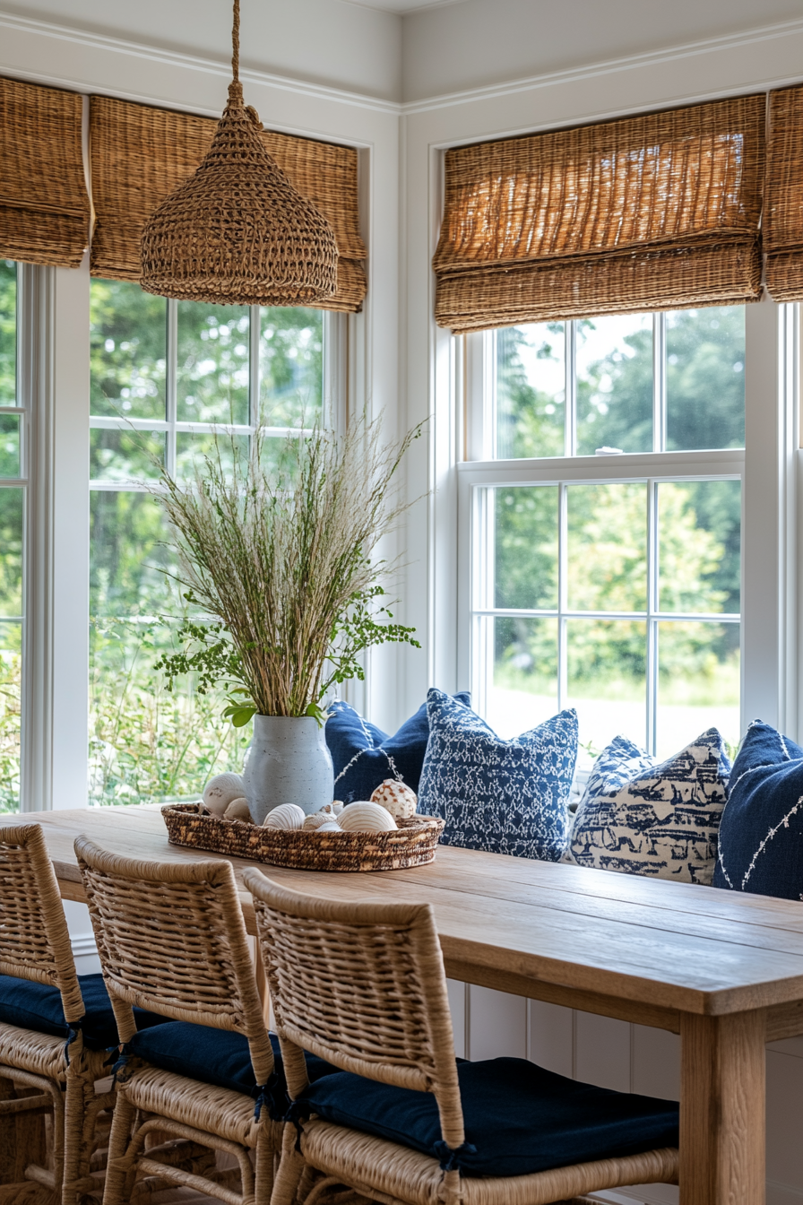 Coastal-inspired breakfast nook
