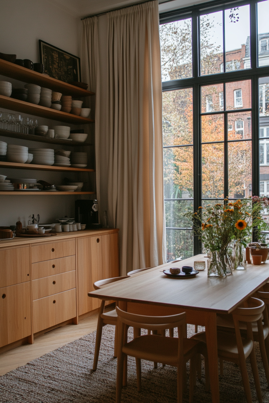 Scandinavian-inspired breakfast nook