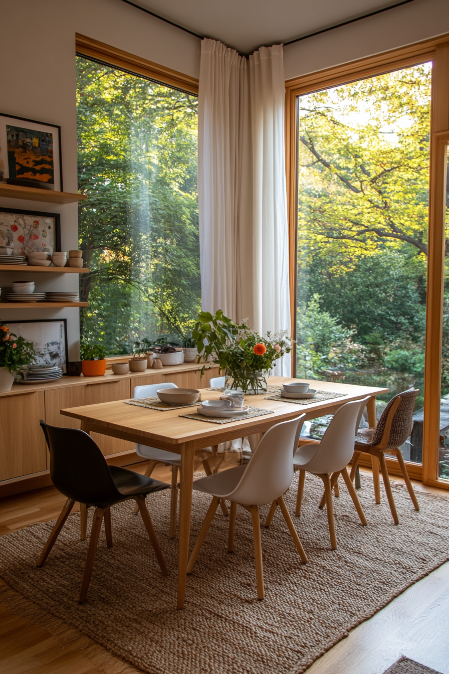 Scandinavian-inspired breakfast nook