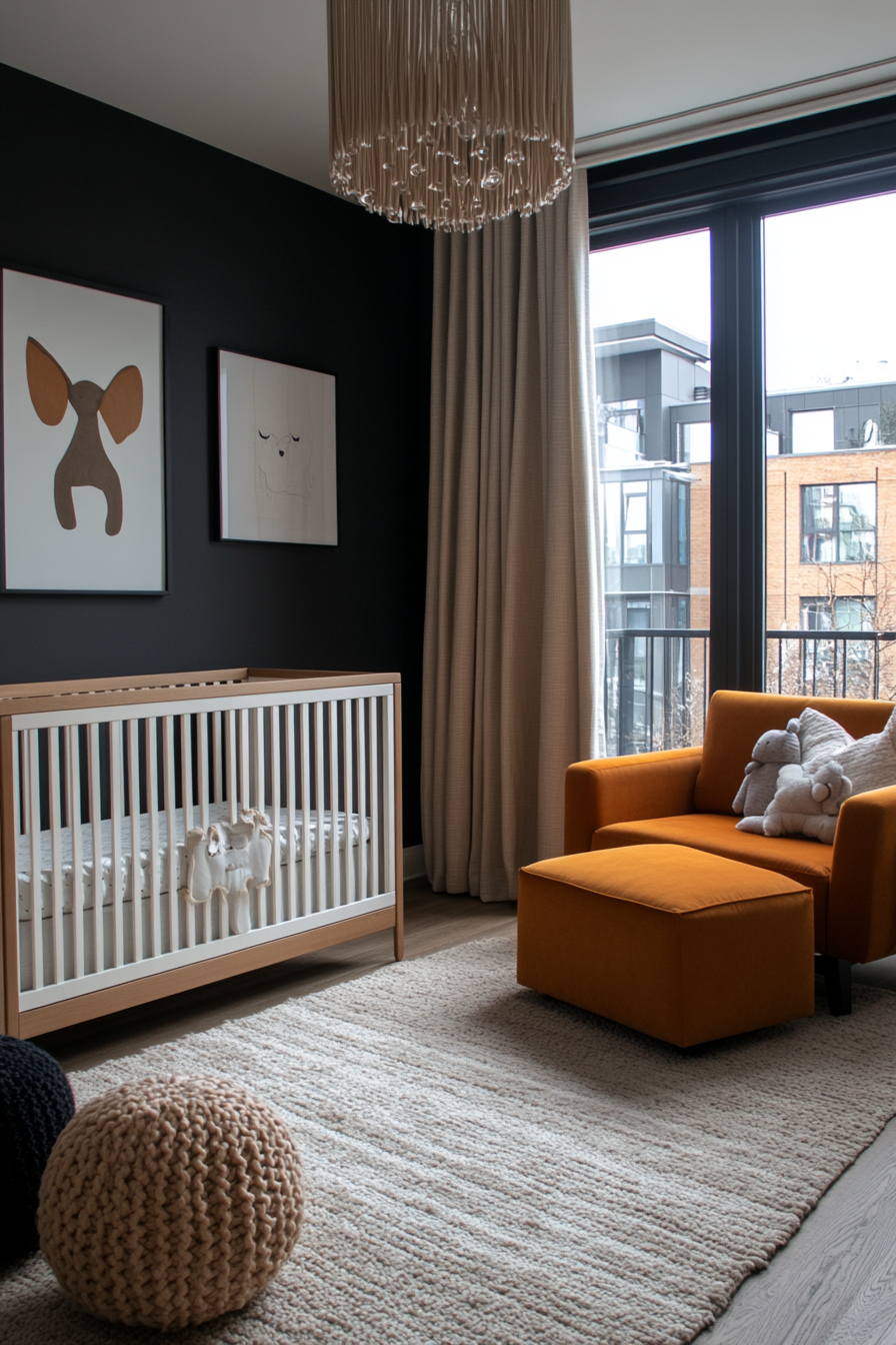Neutral nursery with sophisticated color palette