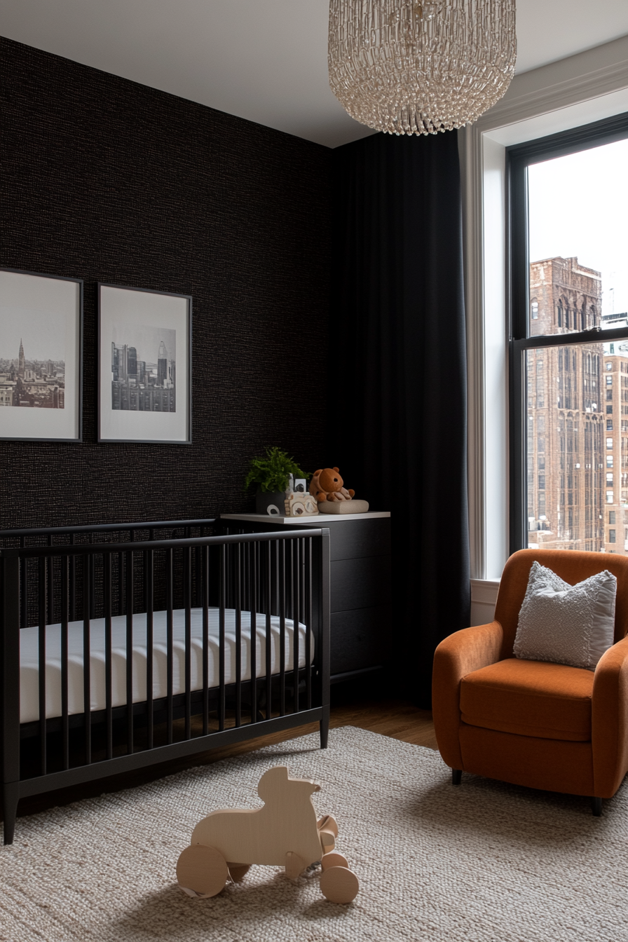 Neutral nursery with sophisticated color palette