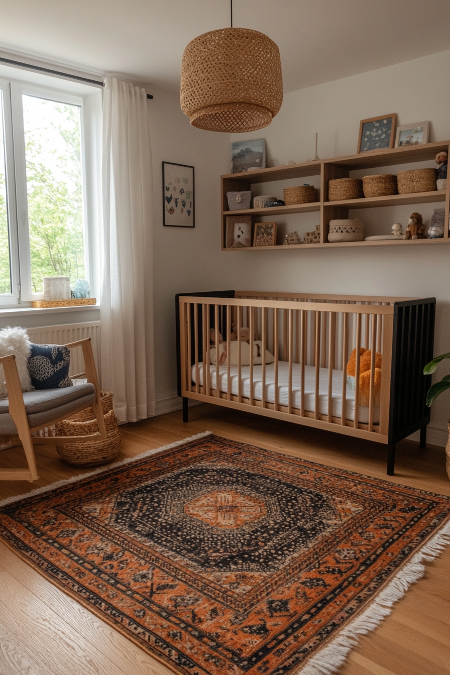 Simple and minimalist nursery with neutral color palette