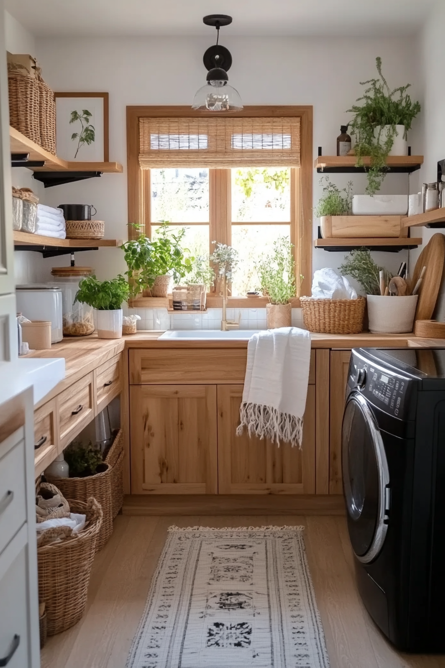 Creative shelving ideas for small laundry rooms