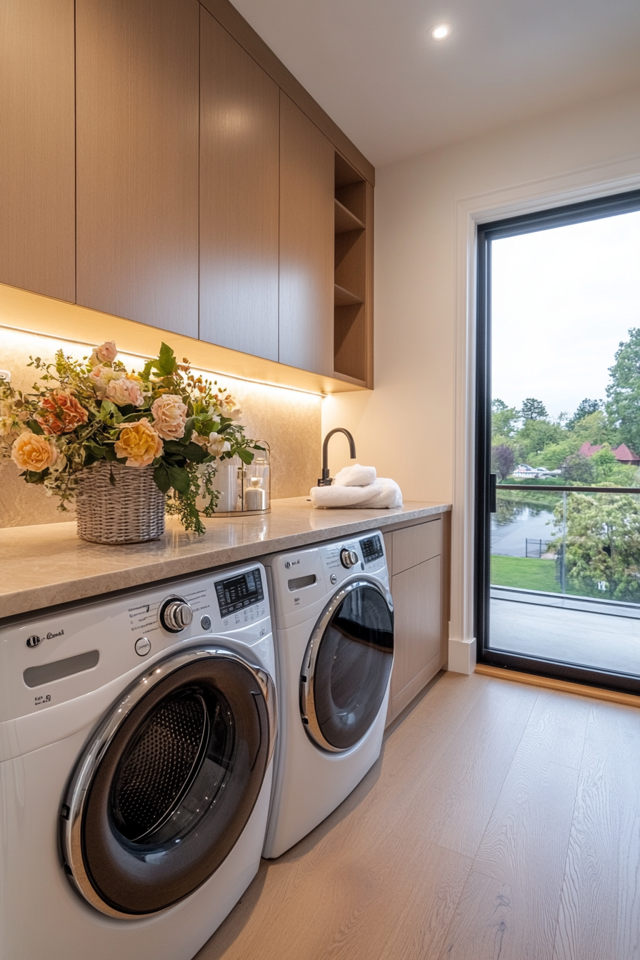 Modern designs for a sleek look in small laundry rooms