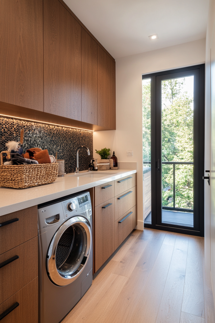 Modern designs for a sleek look in small laundry rooms