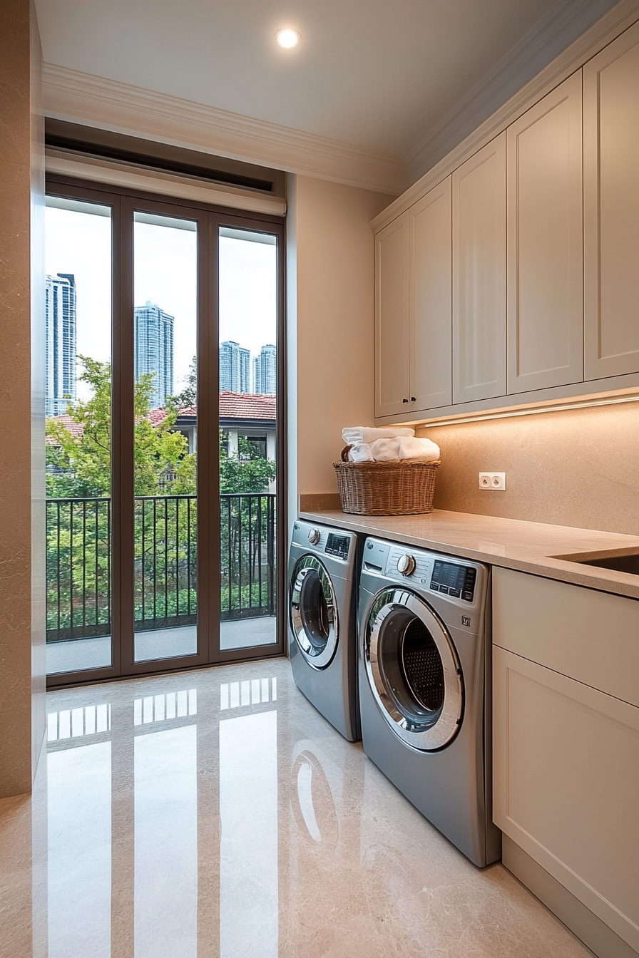 Modern minimalist designs for small laundry rooms