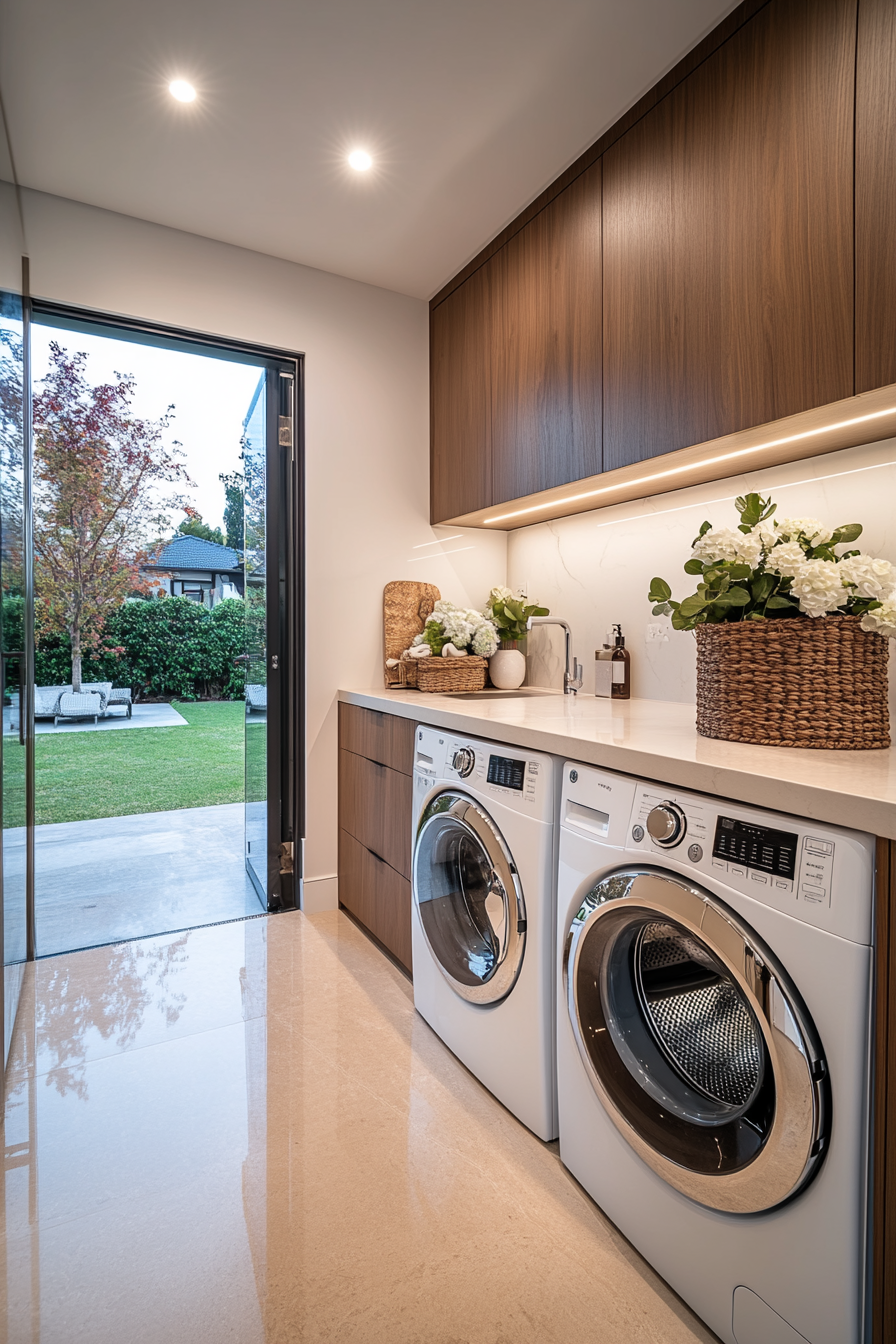 Modern minimalist designs for small laundry rooms