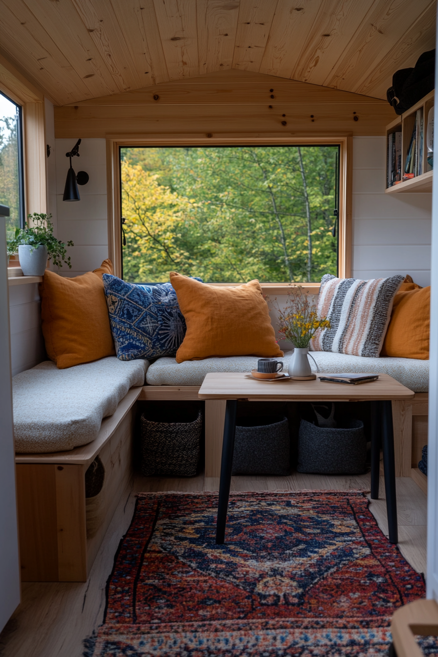 Built-in storage solutions in a tiny home