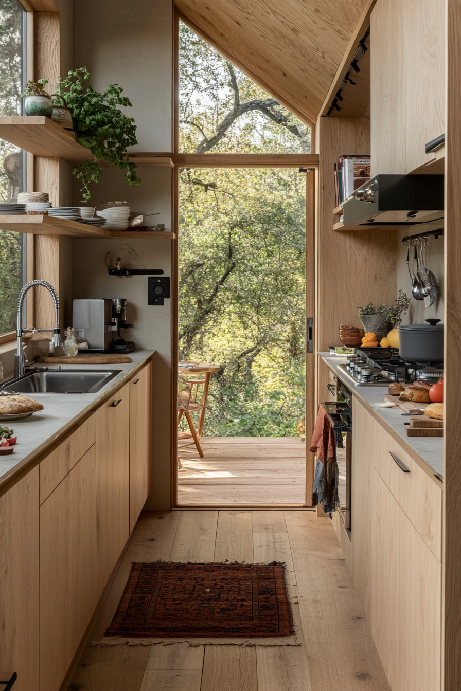 Minimalist bedroom in a tiny home