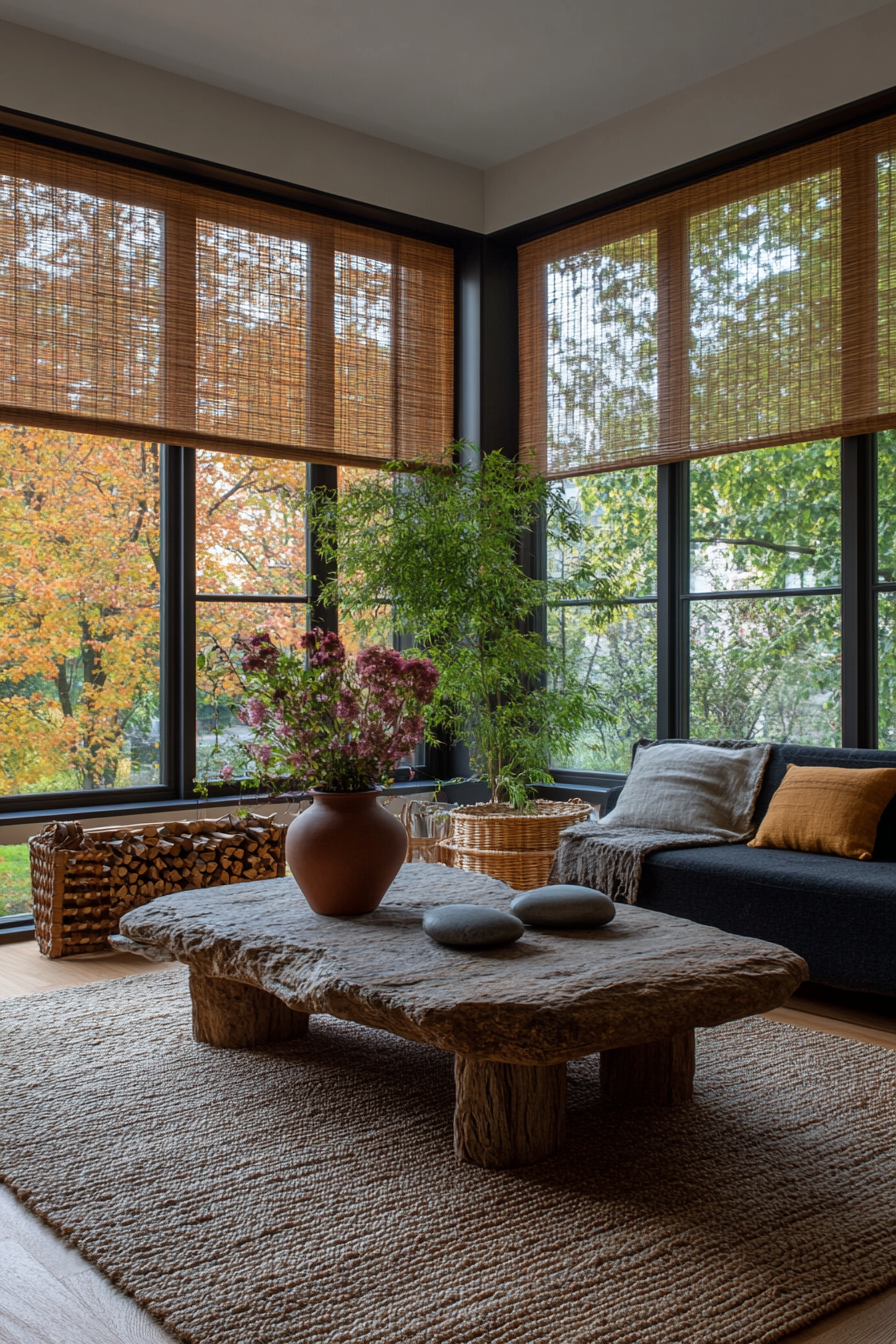 Using plants, flowers, and natural materials in home decor