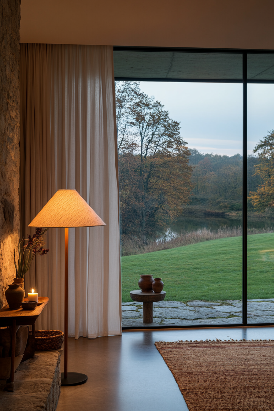Opting for warm, subdued lighting to create a cozy ambiance