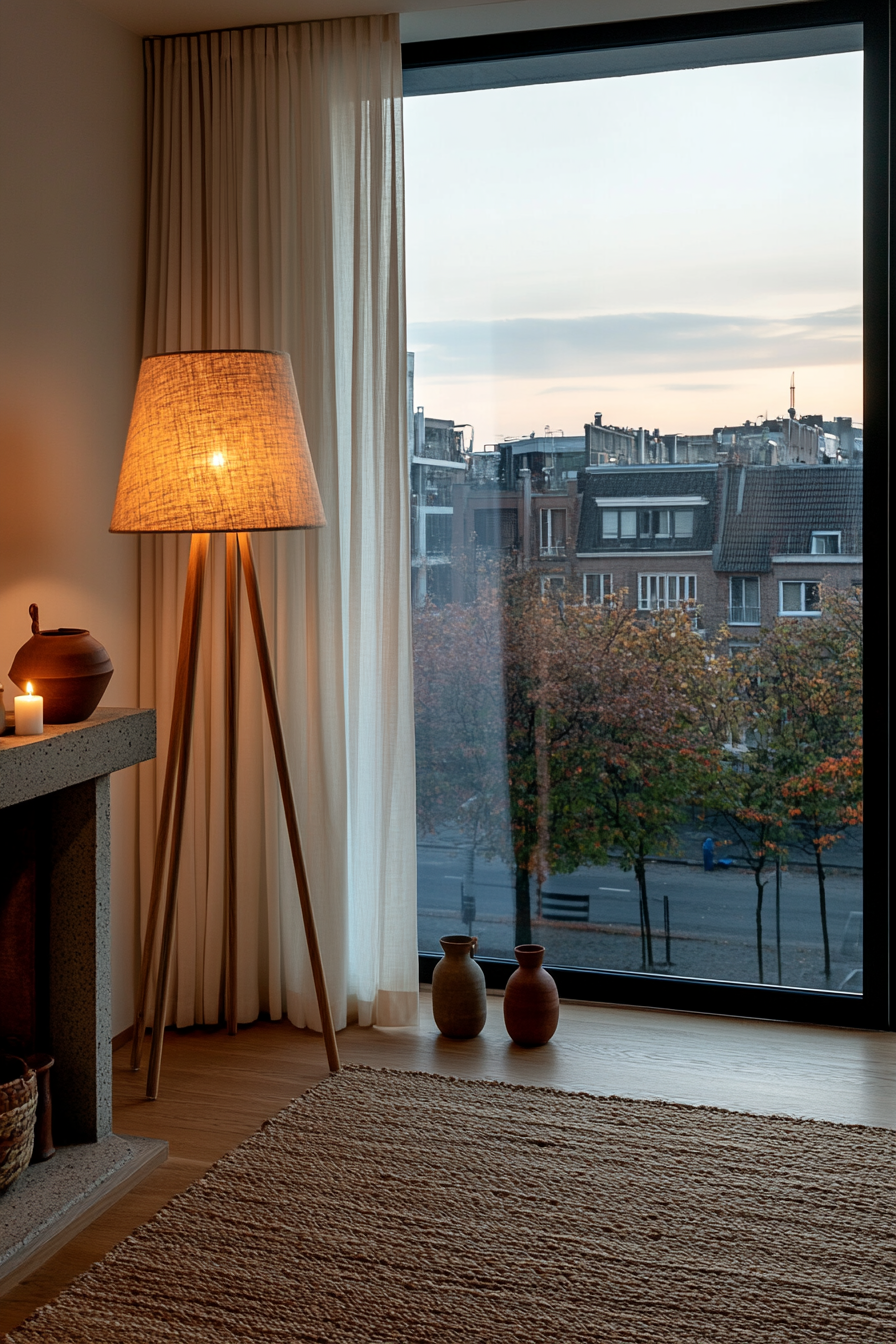 Using subdued lighting in Wabi Sabi home decor