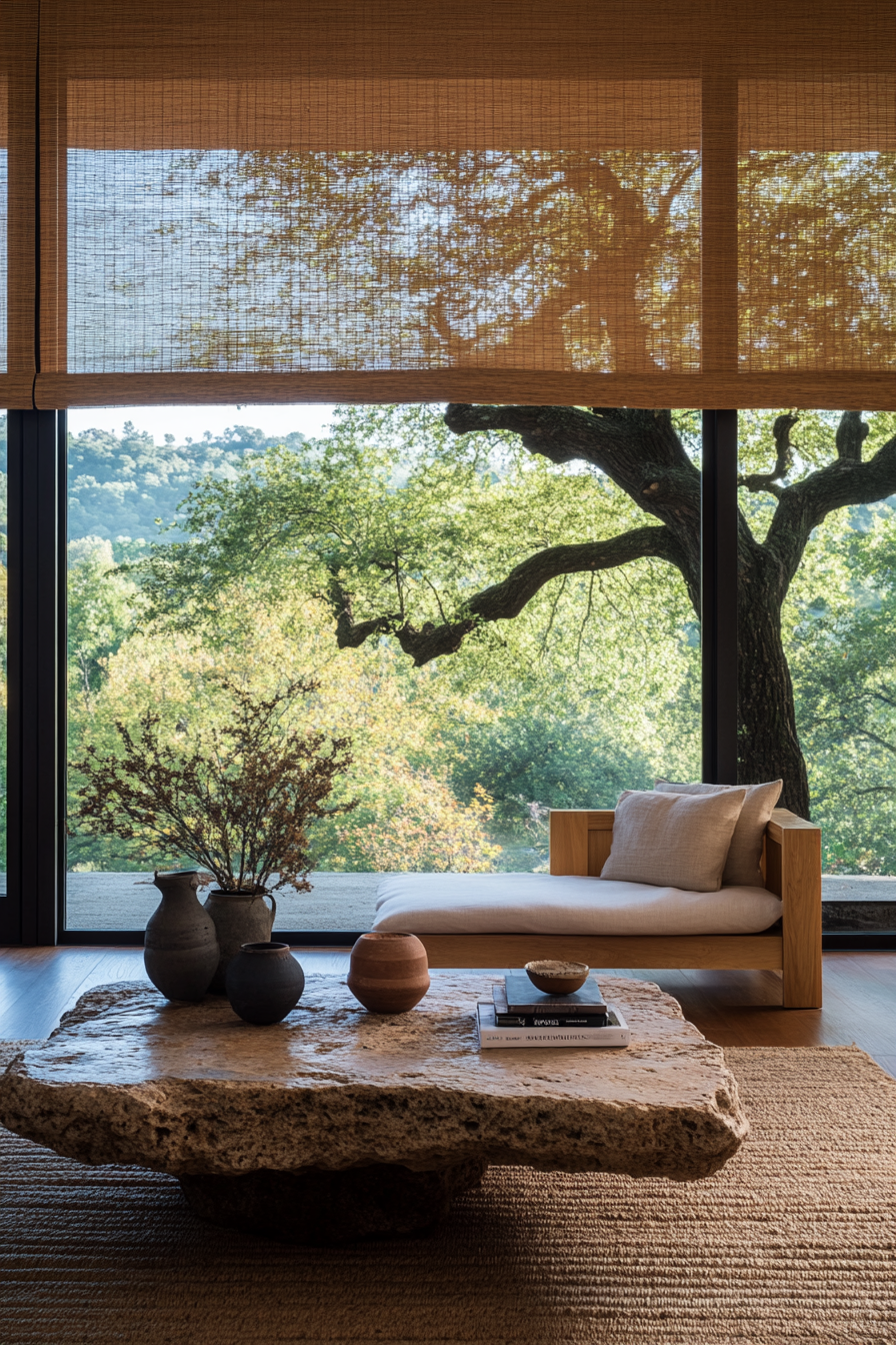 Using natural materials in Wabi Sabi home decor