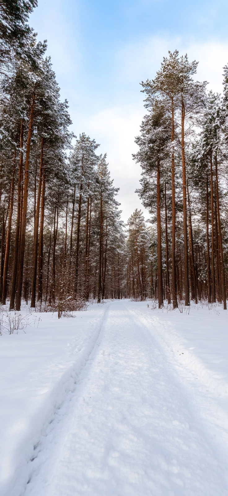 winter forest blanketed in fresh snow