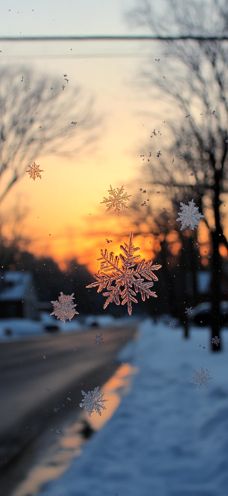 snowflakes on a winter window