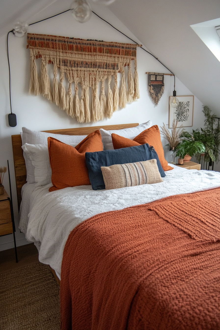 Layered textile wall hanging display