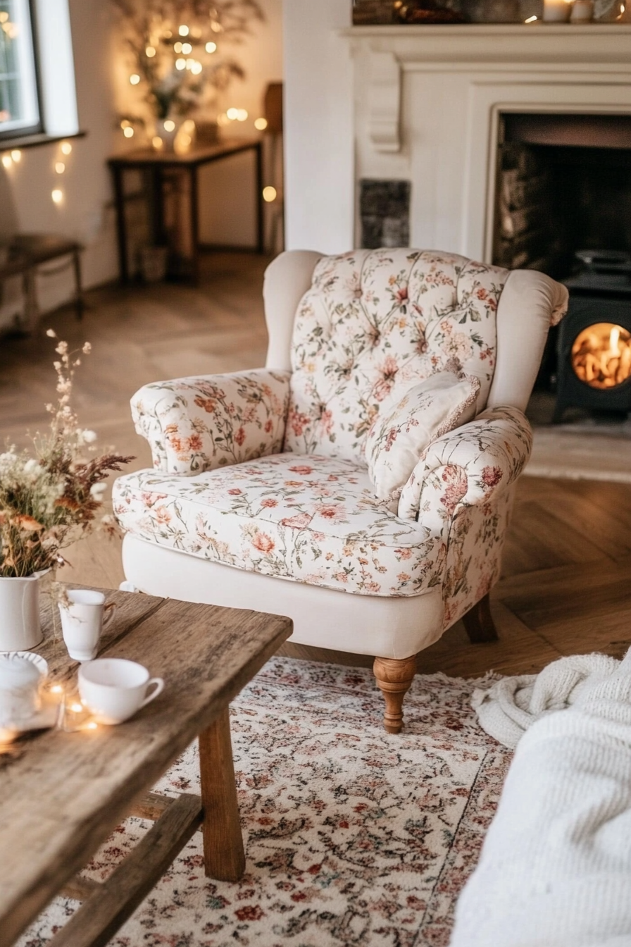 Vintage and soft tones in cottagecore designs
