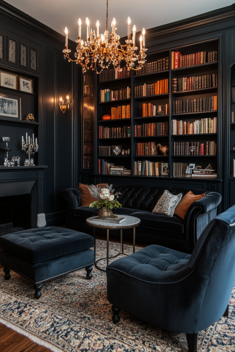 Dark gothic tones and natural elements