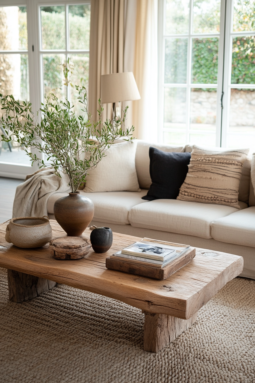 Beige and taupe textiles for calm interiors