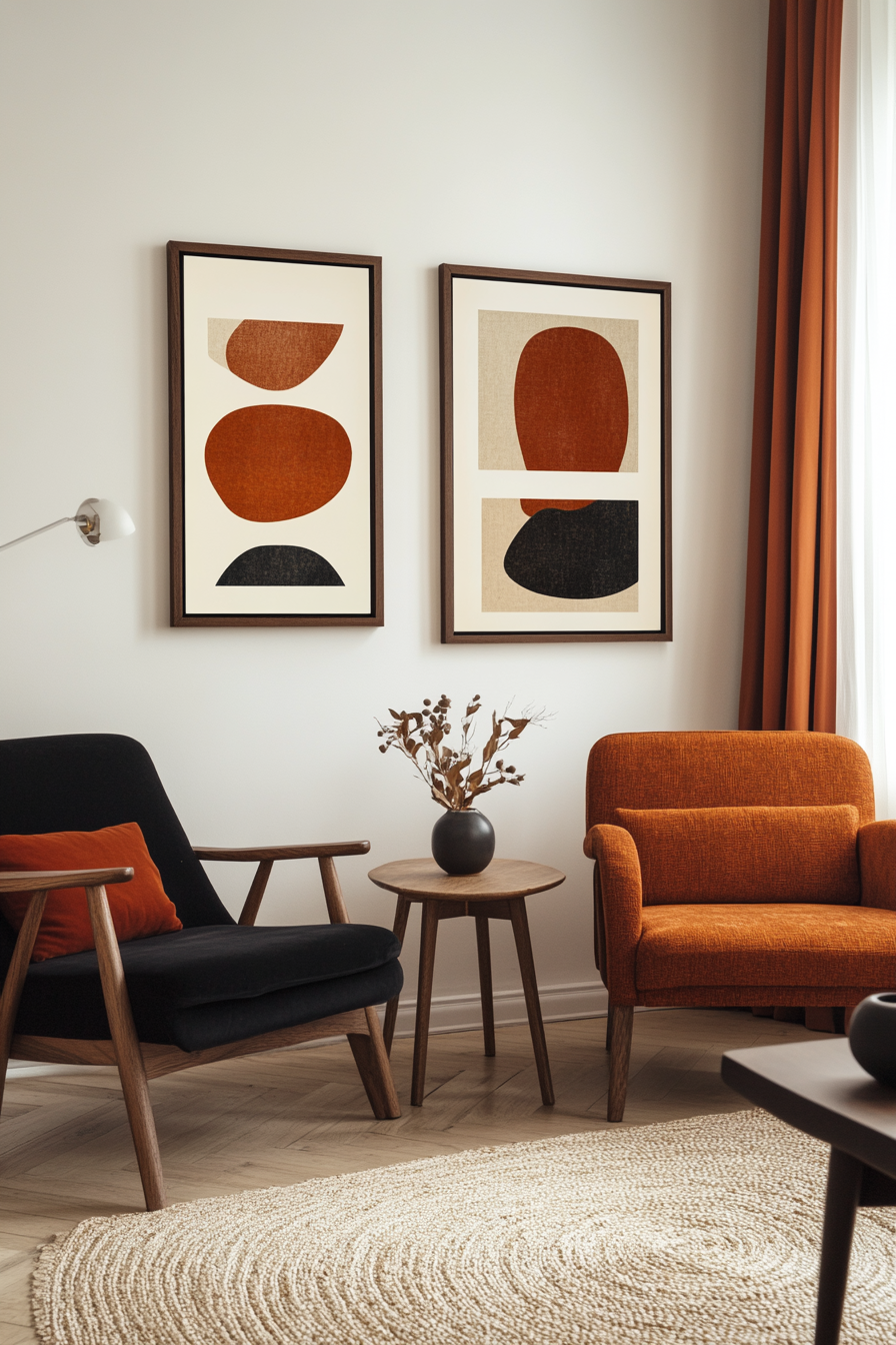Abstract art with earthy tones