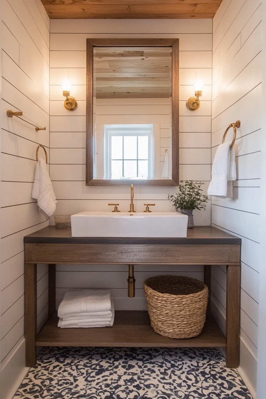 Flooring with vintage-inspired patterned cement tiles