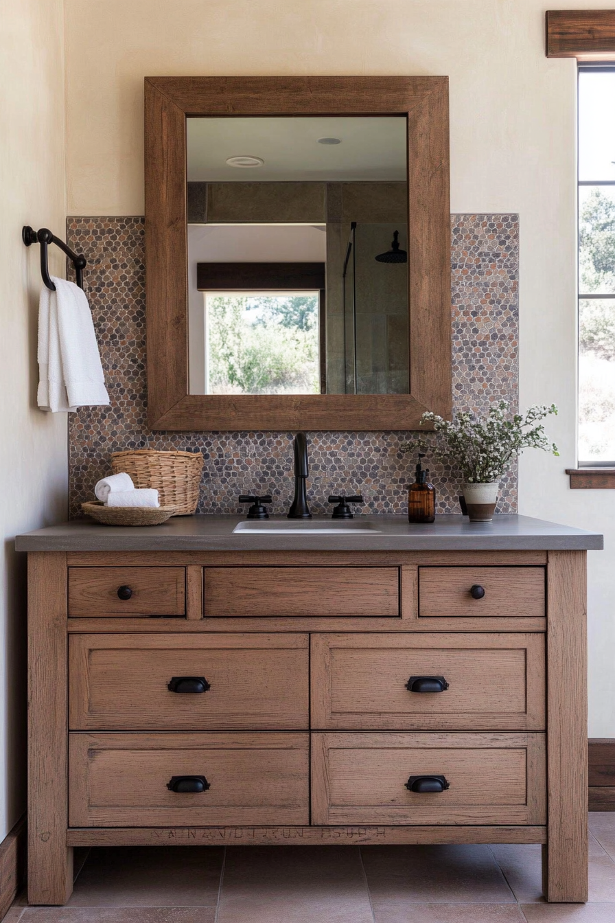 Mosaic tile backsplash adding detail and artistry