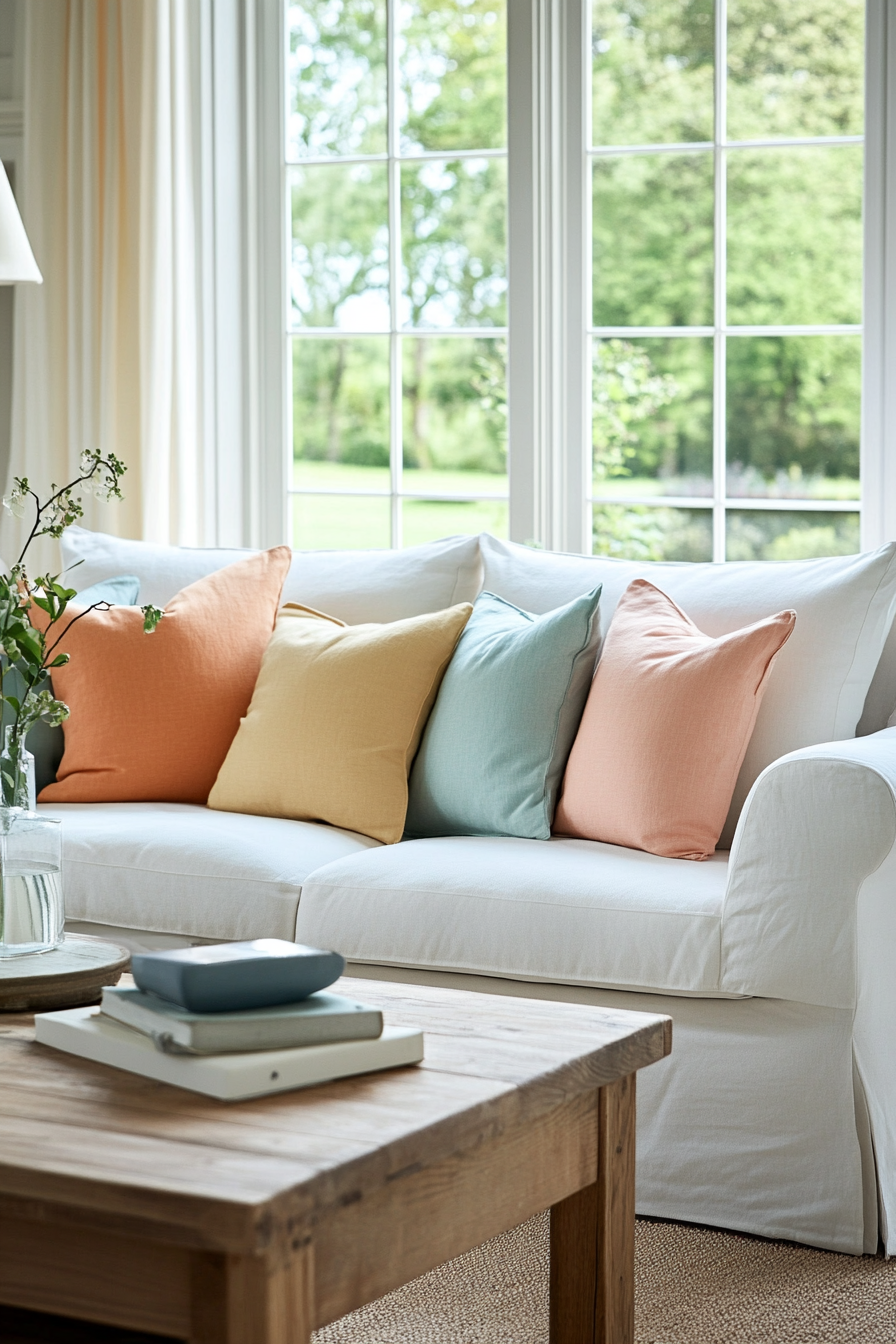 Seasonal slipcover transformation