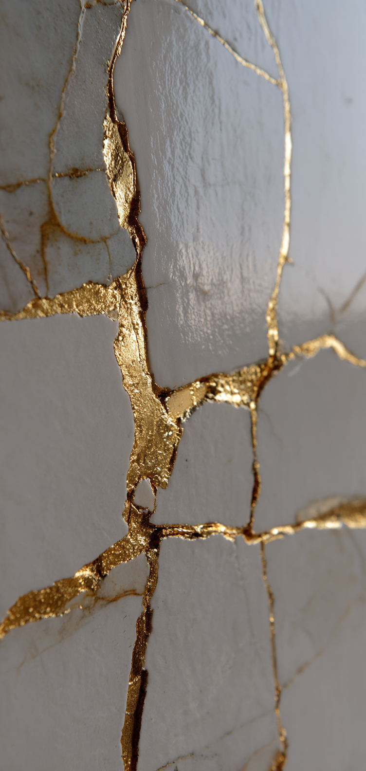 Minimal ceramic with golden repair lines