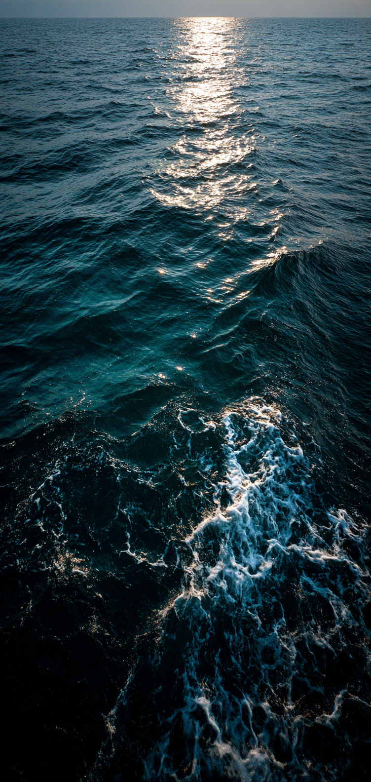 Calm sea surface with light ripples