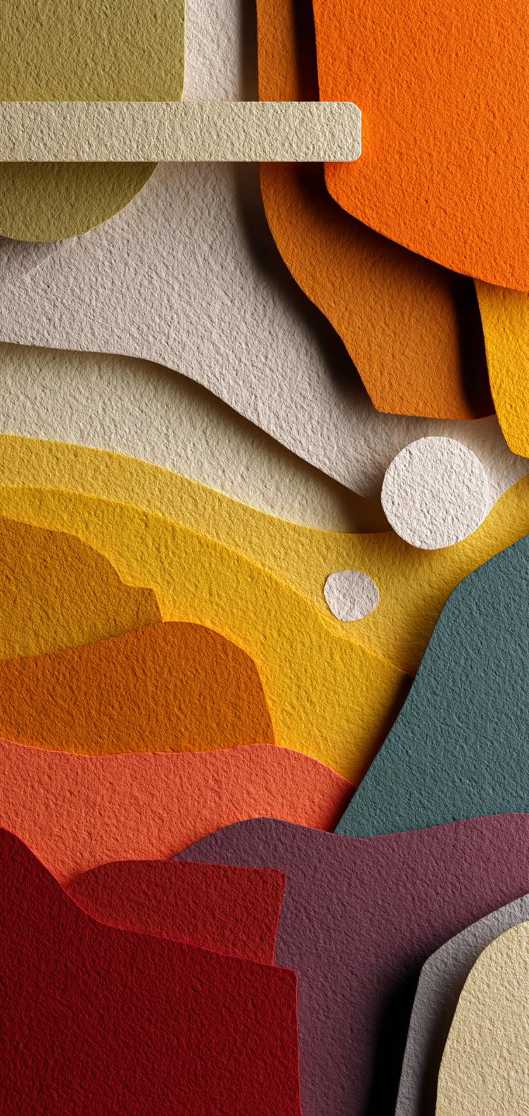 Softly shadowed layered paper forms