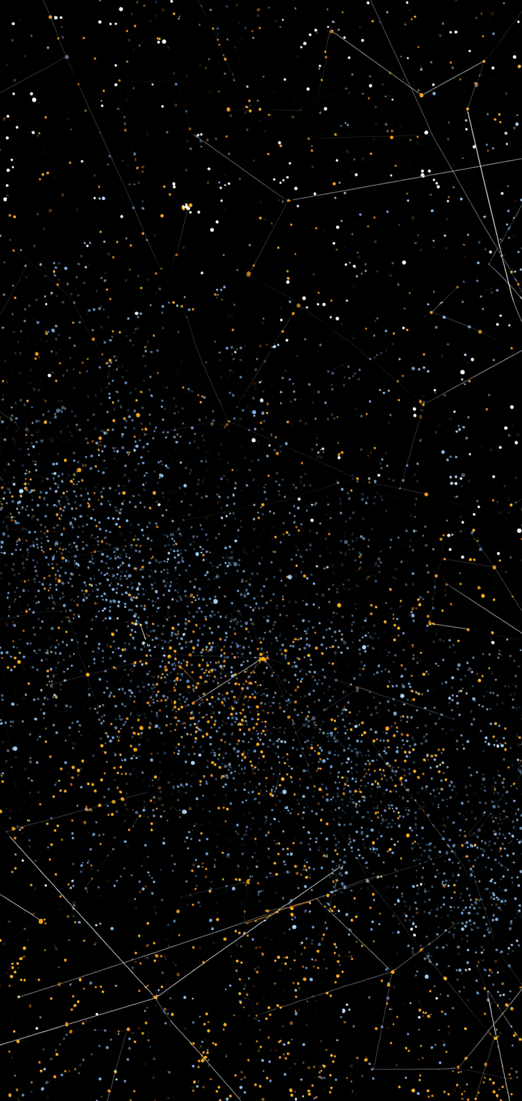 Minimal zodiac lines over night sky