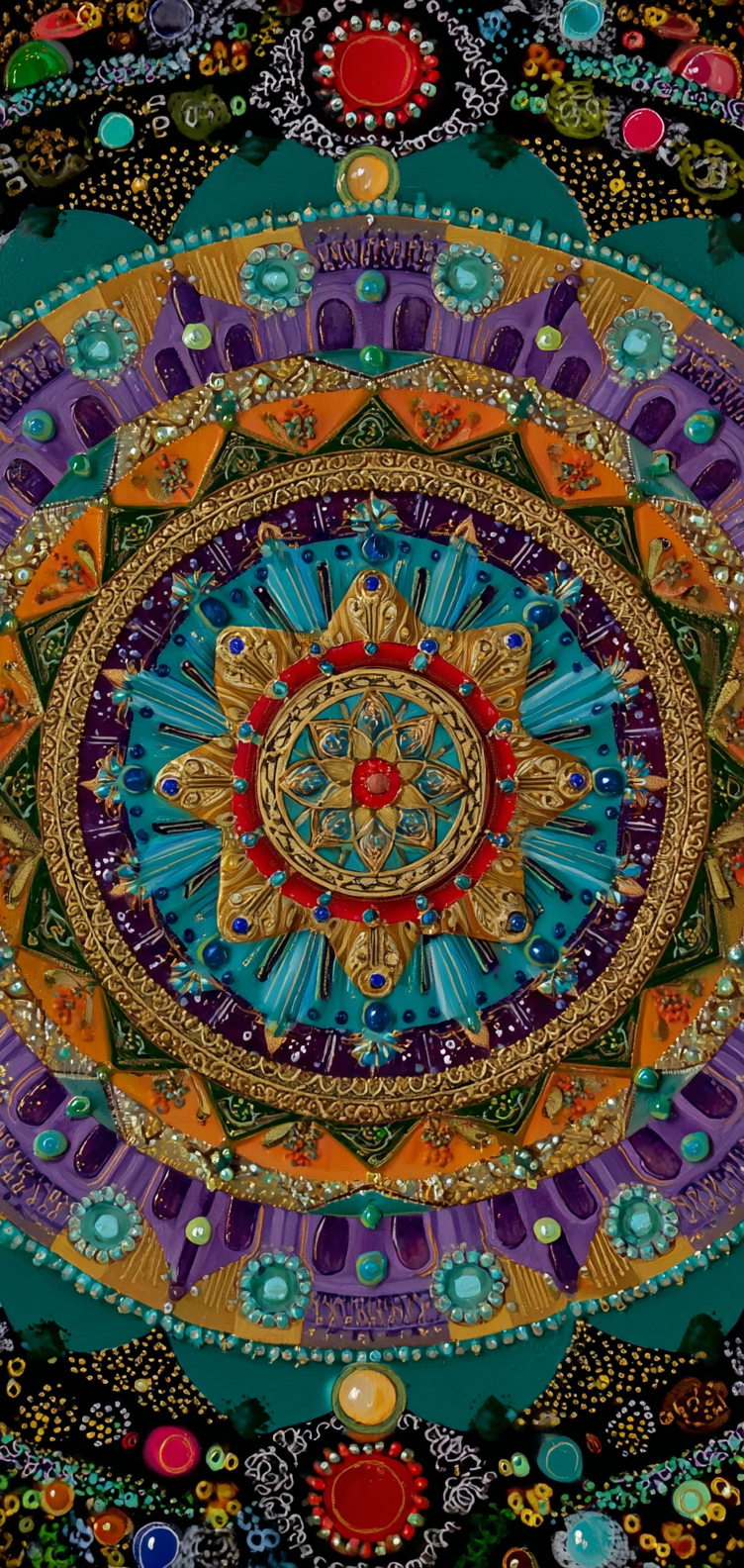 Soft gradient mandala centerpiece