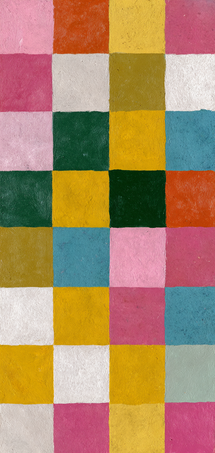 Playful checkerboard in candy colors
